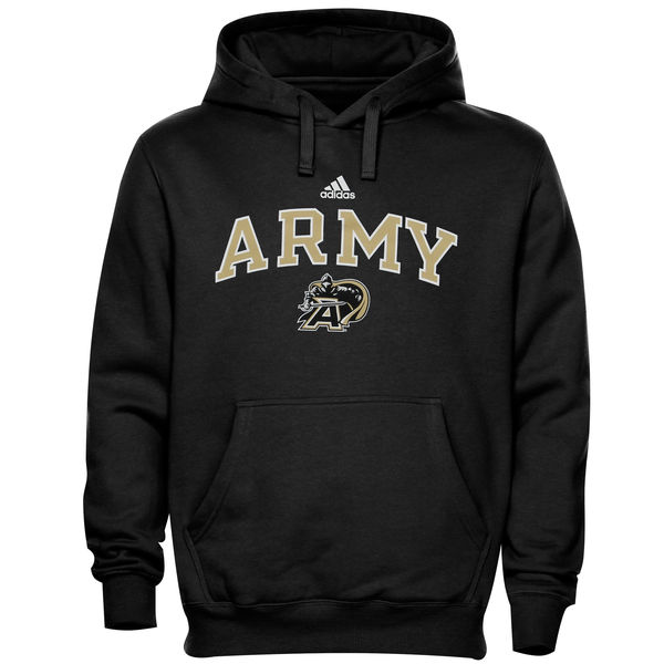 Men NCAA Army Black Knights adidas In Play Pullover Hoodie Black